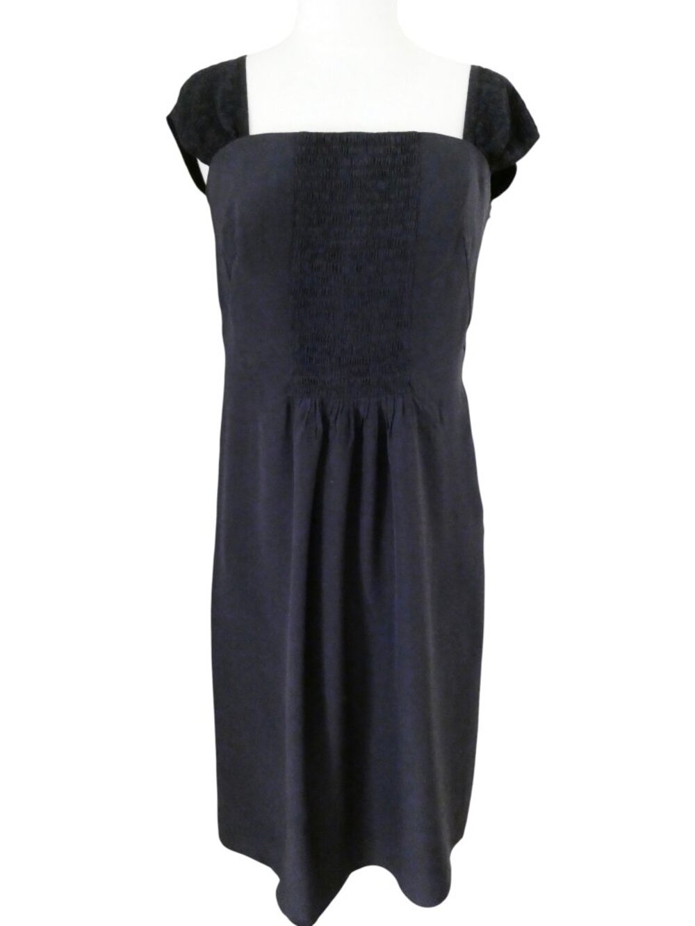 AKRIS PUNTO shirred front silk dress F 42 D 40 US 10